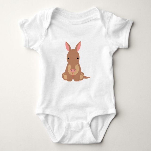 Body Para Bebê Bonito presente de desenho animado Aardvark (Frente)