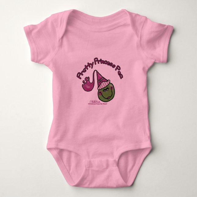 Body Para Bebê Bonito Princesa Pea (Frente)
