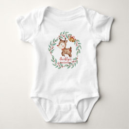 Body Para Bebê Bonito Rudoph Red Nose Reindeer de Natal Aniversár