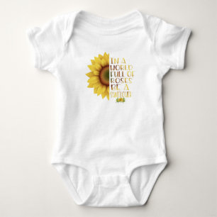 Body Para Bebê Bonito Ser um Girassol