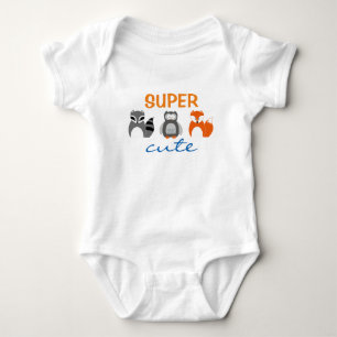 Body Para Bebê Bonito super animal do Fox da coruja do guaxinim