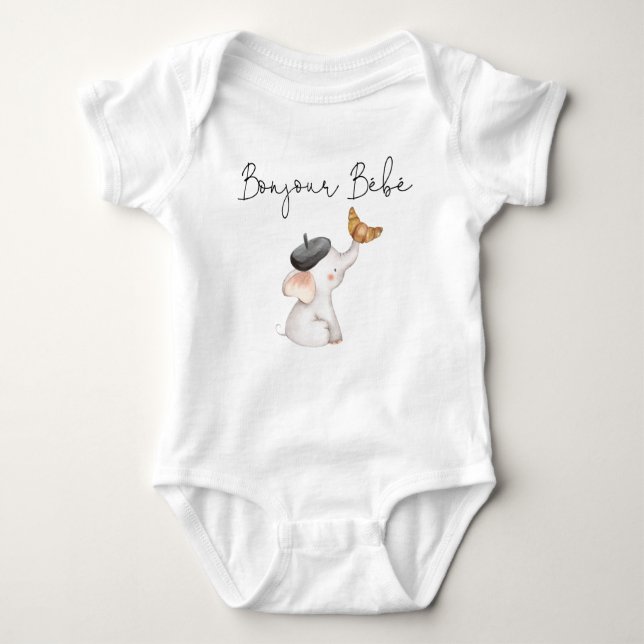 Body Para Bebê Bonjour Bebe Paris Baby (Frente)
