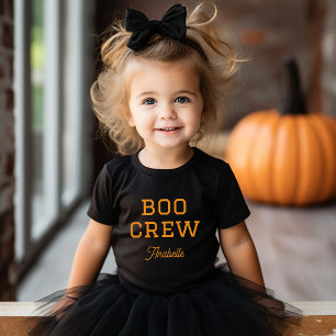 Body Para Bebê Boo Crew Monograma Halloween