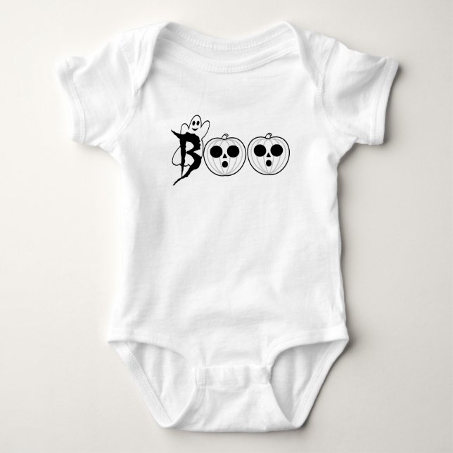 Body Para Bebê BOO! Halloween Ghost T-Shirt (Frente)