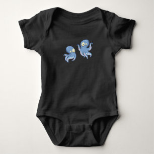 Body Para Bebê Boo Octopus Blue Kids Clothing & Décor