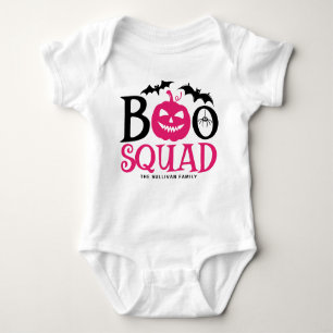 Body Para Bebê Boo-Quente Rosa Esquadrão Spooktering Apontando Di