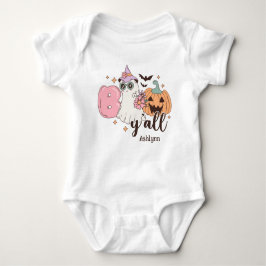 Body Para Bebê Boo Y'all Personalizado Halloween