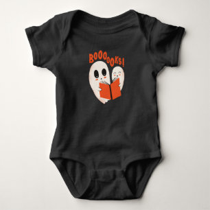 Body Para Bebê Bookworm Engraçado Fantasma do Halloween Livros de