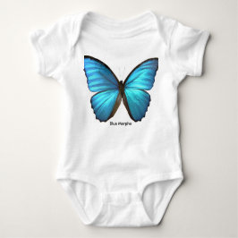 Body Para Bebê Borboleta Azul Morpho