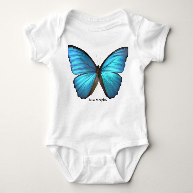 Body Para Bebê Borboleta Azul Morpho (Frente)