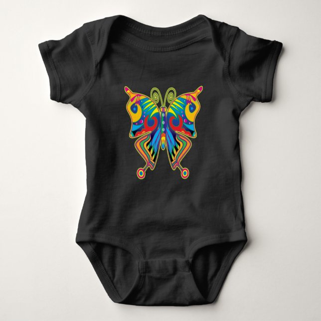 Body Para Bebê Borboleta colorida (Frente)