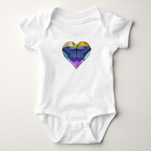 Body Para Bebê Borboleta com Coração