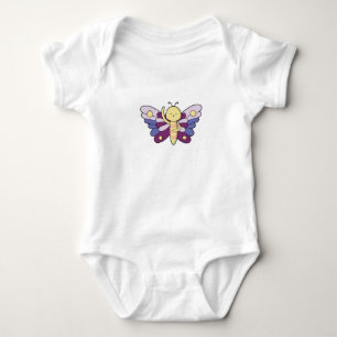 Body Para Bebê Borboleta com pontos