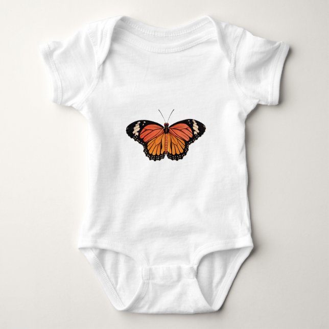Body Para Bebê Borboleta Monarca (Frente)