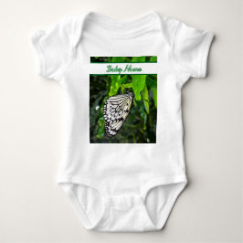 Body Para Bebê Borboleta Preta e Branca no Nome Personalizado Ver