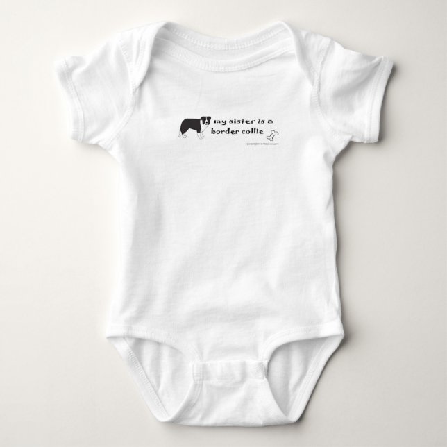 Body Para Bebê border collie (Frente)