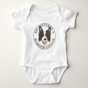 Body Para Bebê Border Collie Dog Big Sister