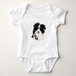 Body Para Bebê Border collie feito sob encomenda - coleção do cão