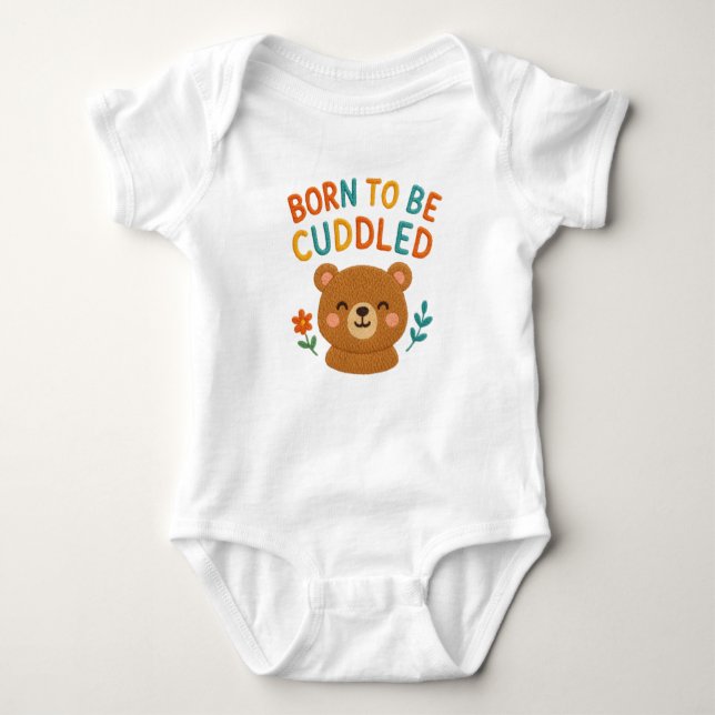 Body Para Bebê Born to Be Cuddled 🐘💪✨ (Frente)