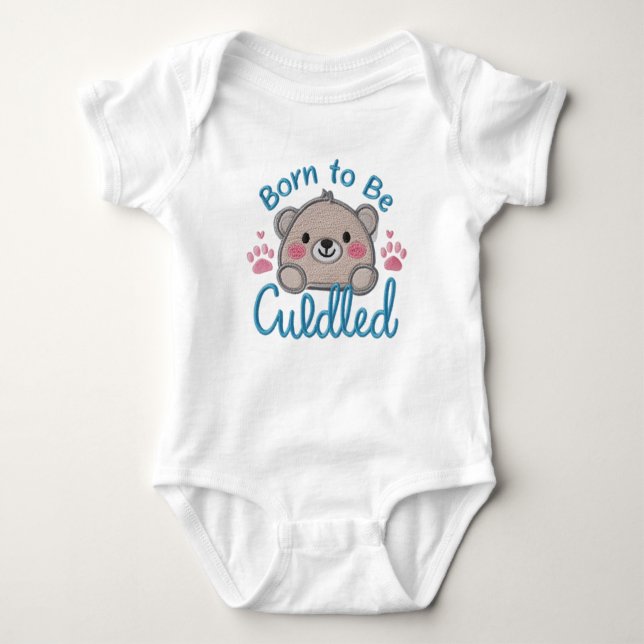 Body Para Bebê Born to Be Cuddled 🐘💪✨ (Frente)