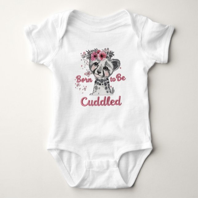 Body Para Bebê Born to Be Cuddled 🐘💪✨ (Frente)