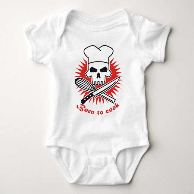 Body Para Bebê born to cook (Frente)