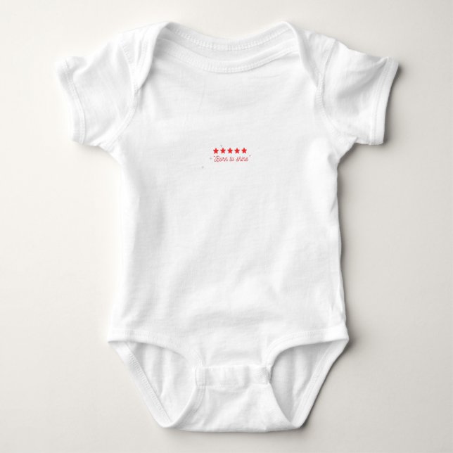 Body Para Bebê Born to Shine – Starry Baby Bodysuit" (Frente)