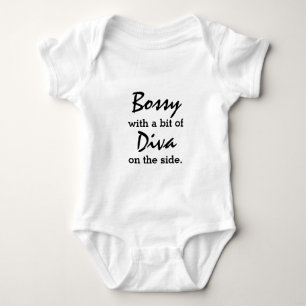 Body Para Bebê Bossy com um pouco de diva