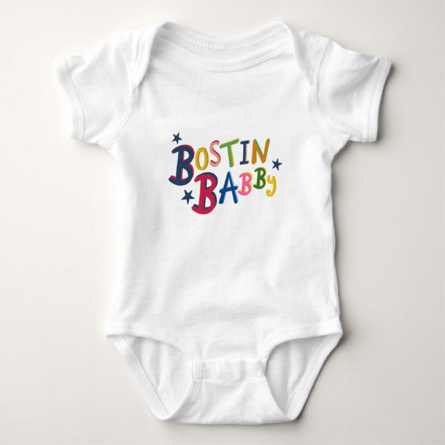 Body Para Bebê BOSTIN BABBY Black Country Palavras Baby Bodydress (Frente)