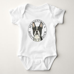 Body Para Bebê Boston Terrier Big Sister