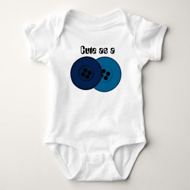 Body Para Bebê Botões de Botão Animados (Frente)