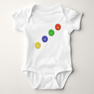 Body Para Bebê botões multicolores