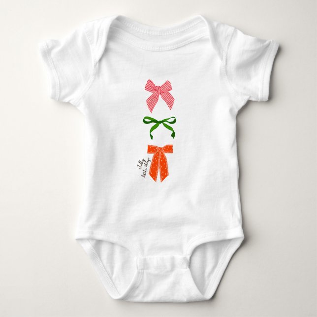 Body Para Bebê Bow Jolly Little Things Natal  (Frente)