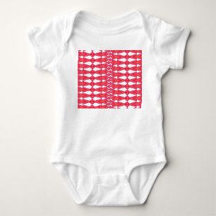 Body Para Bebê Bowties Vermelhas e Rosa