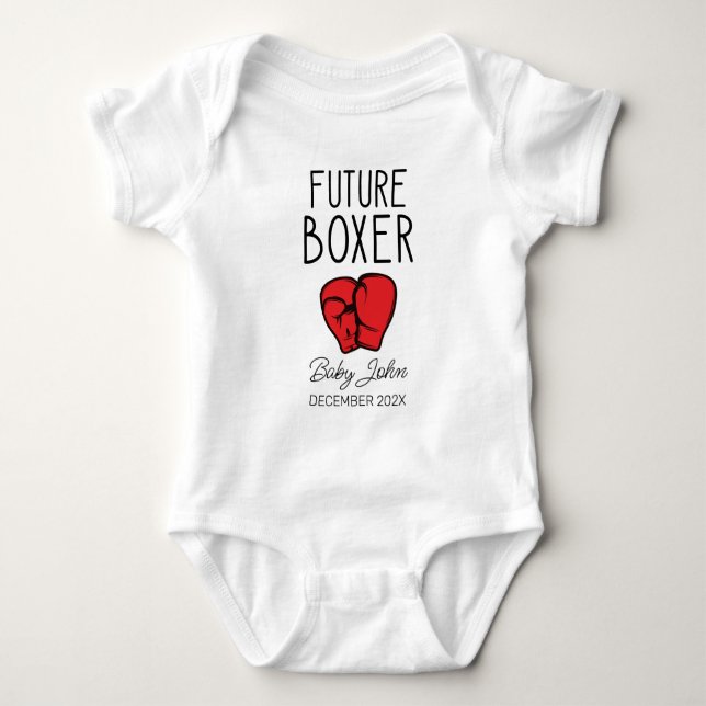 Body Para Bebê Boxe Ocidental - Futuro Boxeador - Pugilismo (Frente)