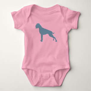 Body Para Bebê Boxer Hund azul-esverdeado