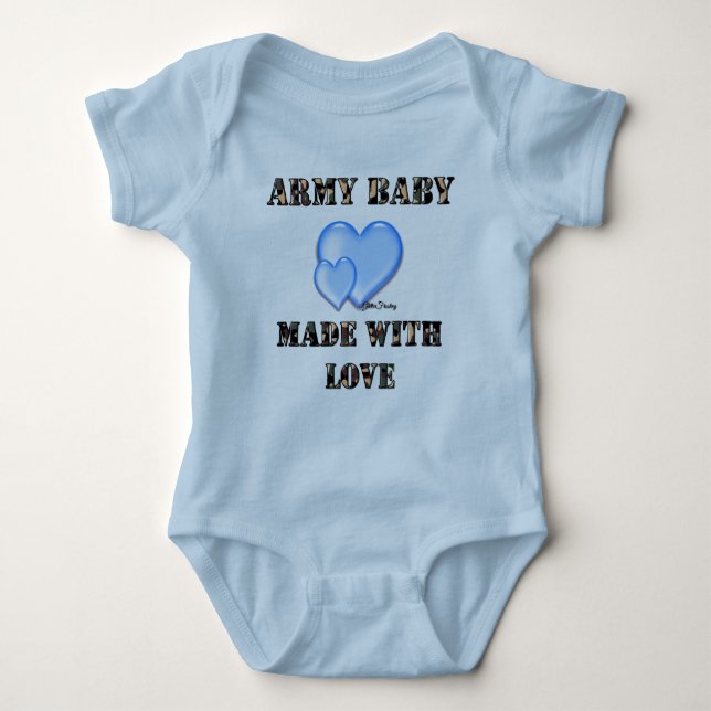Body Para Bebê Boy Army Baby Made with Love by Dani (Frente)