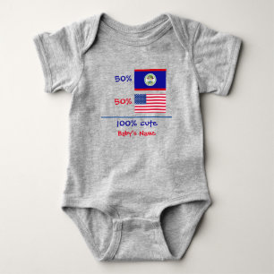 Body Para Bebê Boy Girl Belize Belizian American Baby Bodydress