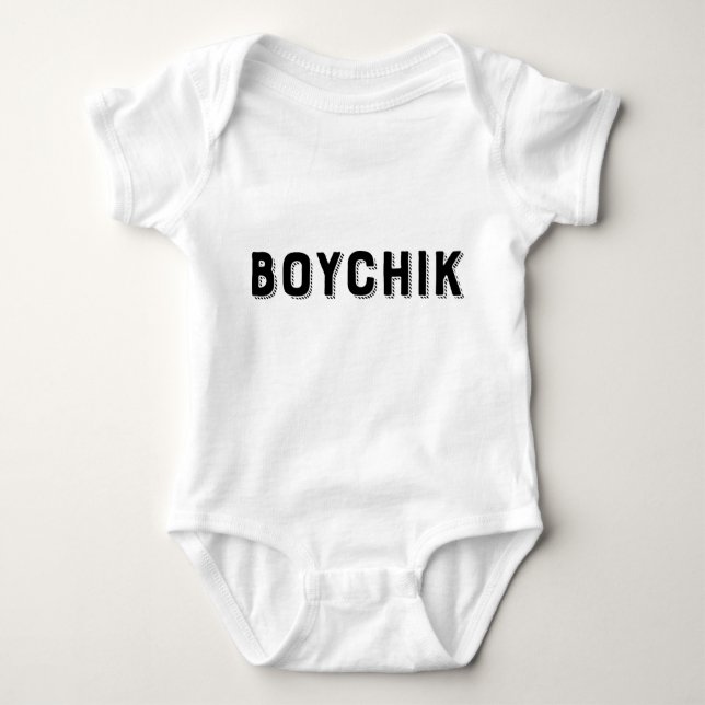 Body Para Bebê Boychik Yiddish Humor (Frente)