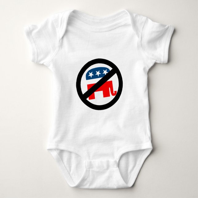 Body Para Bebê Branco do anti republicano (Frente)