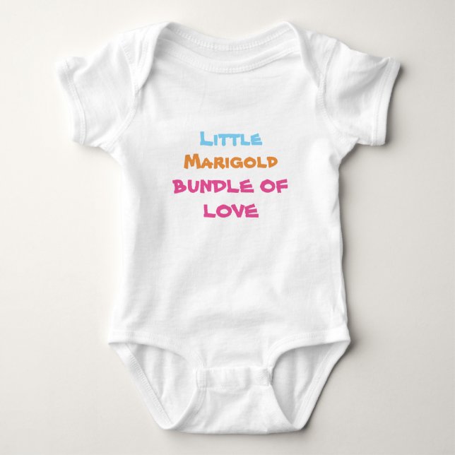Body Para Bebê Branco personalizado 'Pacote de Amor' simples e bo (Frente)