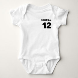 Body Para Bebê Branco personalizável (design frontal esquerda e t