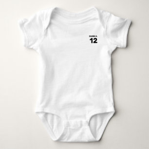 Body Para Bebê Branco personalizável (design frontal esquerda e t