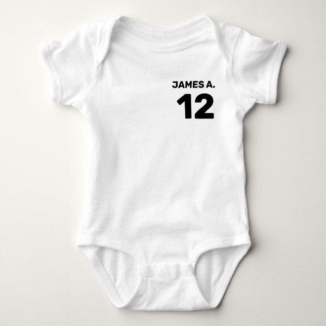 Body Para Bebê Branco personalizável (design frontal esquerda e t (Frente)