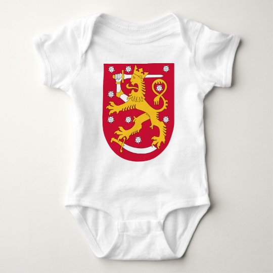 Body Para Bebê Brasão de Finlandia - Suomen Vaakuna