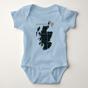 Body Para Bebê Brasão do Clan Donnachaidh (Robertson) / Tartã de