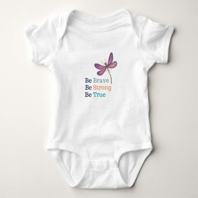 Body Para Bebê Brave Strong True Dragonfly (Frente)