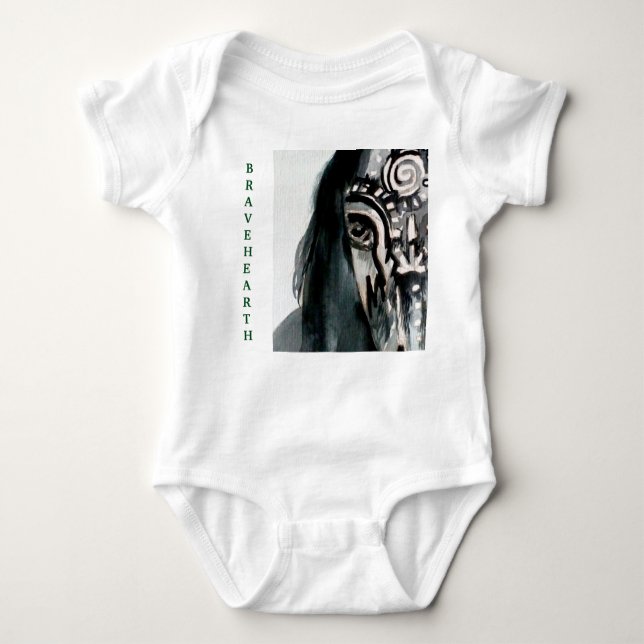 Body Para Bebê BraveHearth Horse Baby Jersey Bodyfato, Branco (Frente)