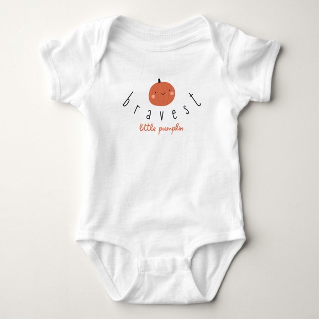 Body Para Bebê bravest little pumpkin Baby Bodysuit One-Piece (Frente)