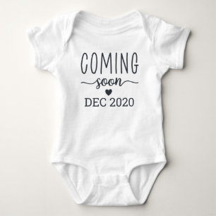 Body Para Bebê Brevemente Data de Vencimento Anúncio do Bebê